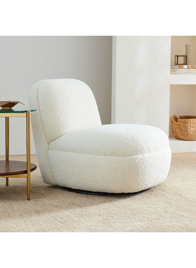Generic Lazy Single Sofa Chair Cozy Style For Modern Living Rooms (White)  - Image 1