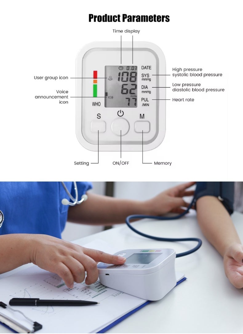 Edots - Digital Blood Pressure (BP) Monitor | Warranty - 6 Months | LCD Display & Voice Function – Accurate, Easy-to-Use, and Portable - Image 1