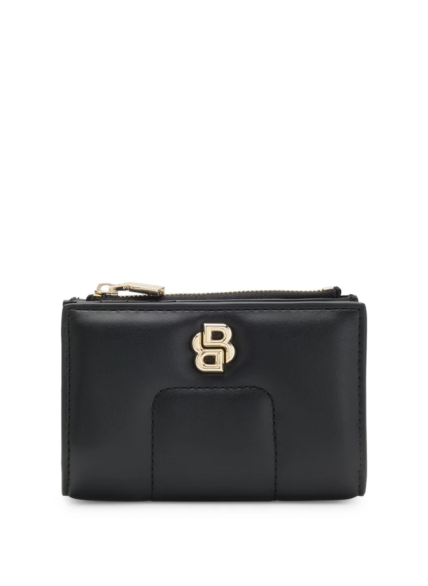 بوس Quilted wallet with Double B monogram trim