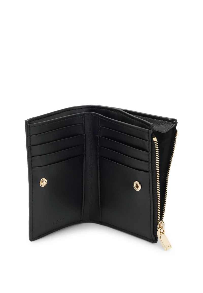 BOSS Quilted wallet with Double B monogram trim