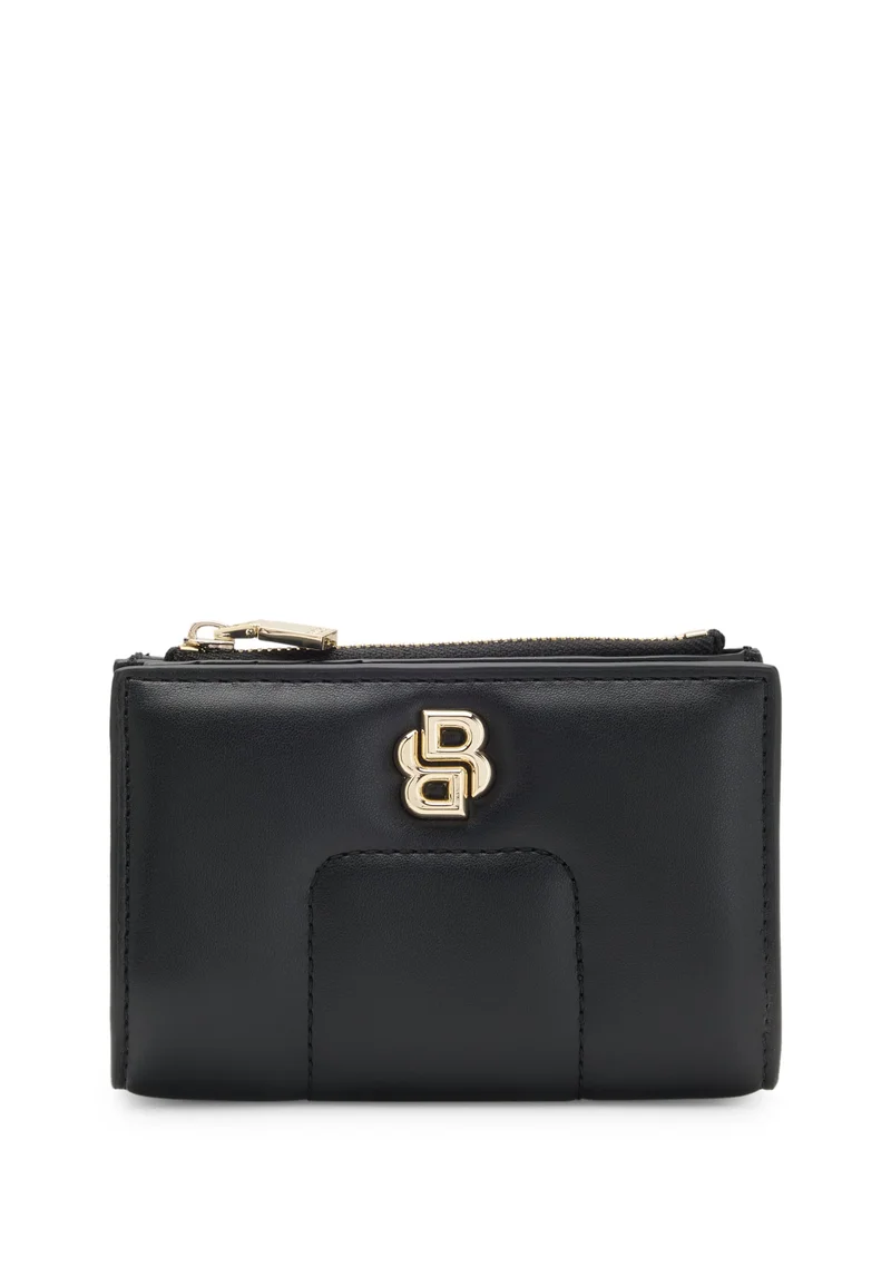 BOSS Quilted wallet with Double B monogram trim