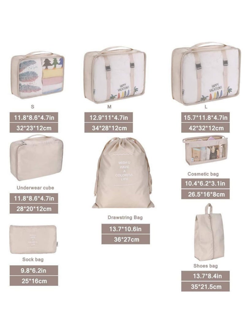 DUNISO 8Pcs/set Large Capacity Luggage Storage Bags For Packing Cube Clothes Underwear Cosmetic Travel Organizer Bag Toiletries Pouch - Image 2