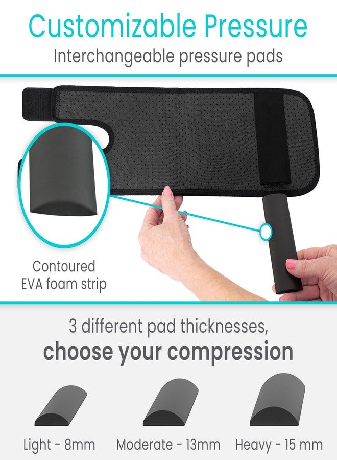 Vive Shin Splint Compression Wrap (Pair) - Adjustable Brace for Pain Relief, Support and Recovery - Lower Calf Compression Sleeve - For Medial Tibial Stress Syndrome and Anterior Shin Splints (Black) - Image 5