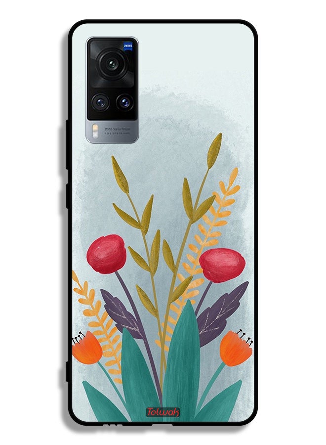 Tolwak Vivo X60 Protective Case Cover Plants Drawing Art - Image 2