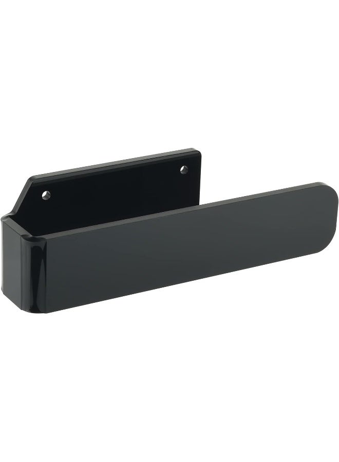 TPGP Acrylic Hand Towel Holder Hand Towel Ring Self Adhesive And Wall Mounted Modern Hand Towel Bar Towel Hanger For Bathroom Kitchen Lavatory (Solid Black)  - Image 1