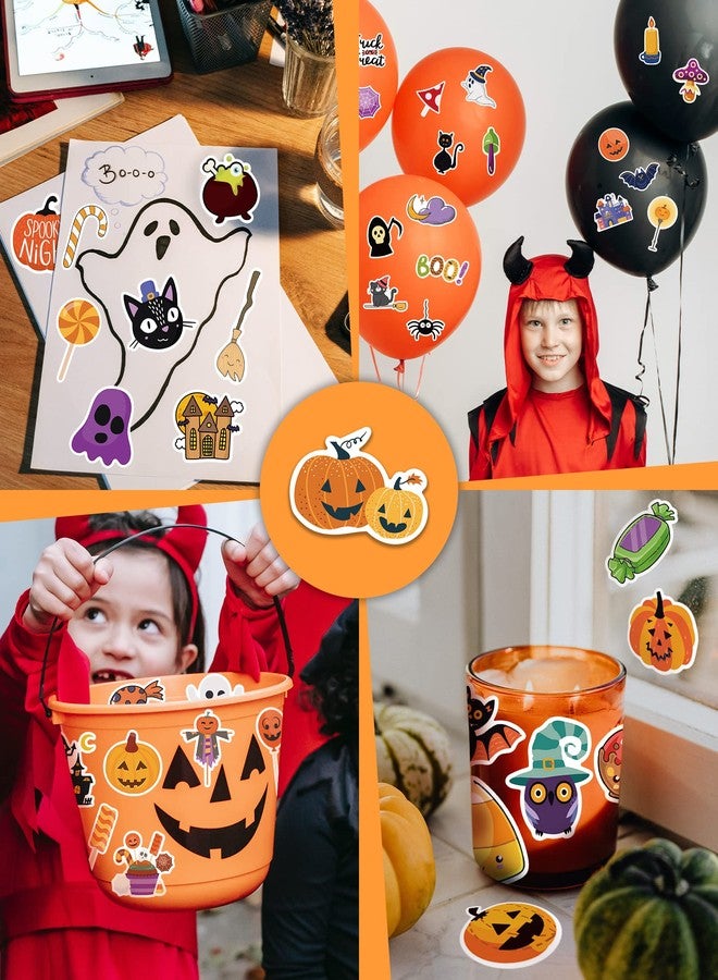 Greingways 300 PCS Halloween Pumpkin Stickers, Vinyl Waterproof Stickers for Water Bottles Laptop Skateboard Computer, Halloween Party Favors Gifts Funny for Kids Teens Adults - Image 2