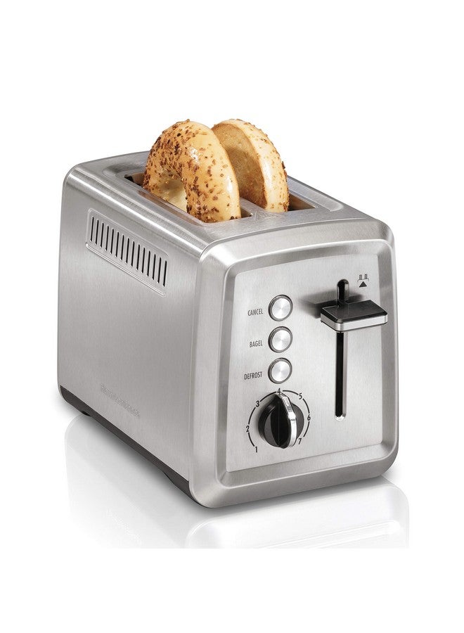 Hamilton Beach Hamilton Beach 2 Slice Toaster with Extra-Wide Slots, Bagel Setting, Toast Boost, Slide-Out Crumb Tray, Auto-Shutoff & Cancel Button, Defrost Function, Stainless Steel (22794)  - Image 1