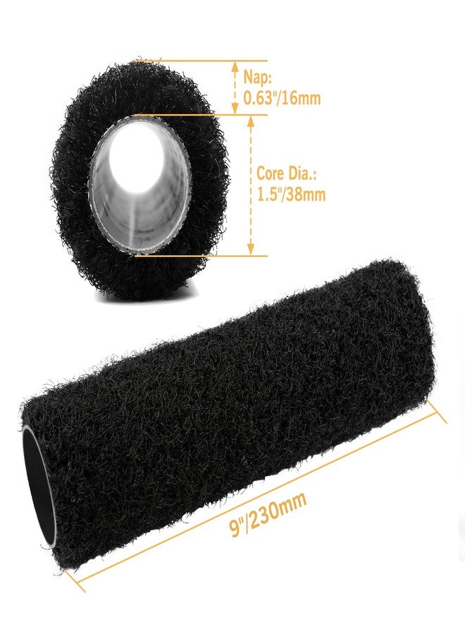 ROLLINGDOG 9" Drywall Compound Roller Cover - Heavy Duty Drywall Texture Roller Putty Roller Brush for Spreading Wall Compound - Image 2