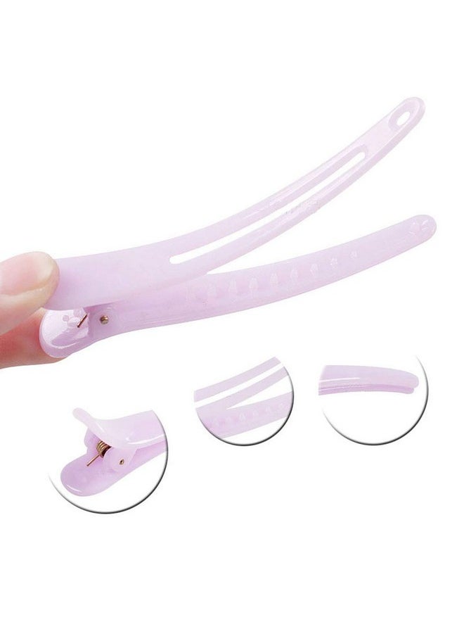 Fodattm Set Of 12 Professional Hairdressing Salon Non Slip Alligator Hair Clip Simple Hairgrip Hair Barrettes Plastic Duckbill Clip Hairpin (Length 3Inch Candy Colour)  - Image 3
