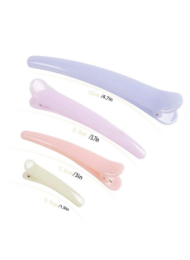 Fodattm Set Of 12 Professional Hairdressing Salon Non Slip Alligator Hair Clip Simple Hairgrip Hair Barrettes Plastic Duckbill Clip Hairpin (Length 3Inch Candy Colour)  - Image 5