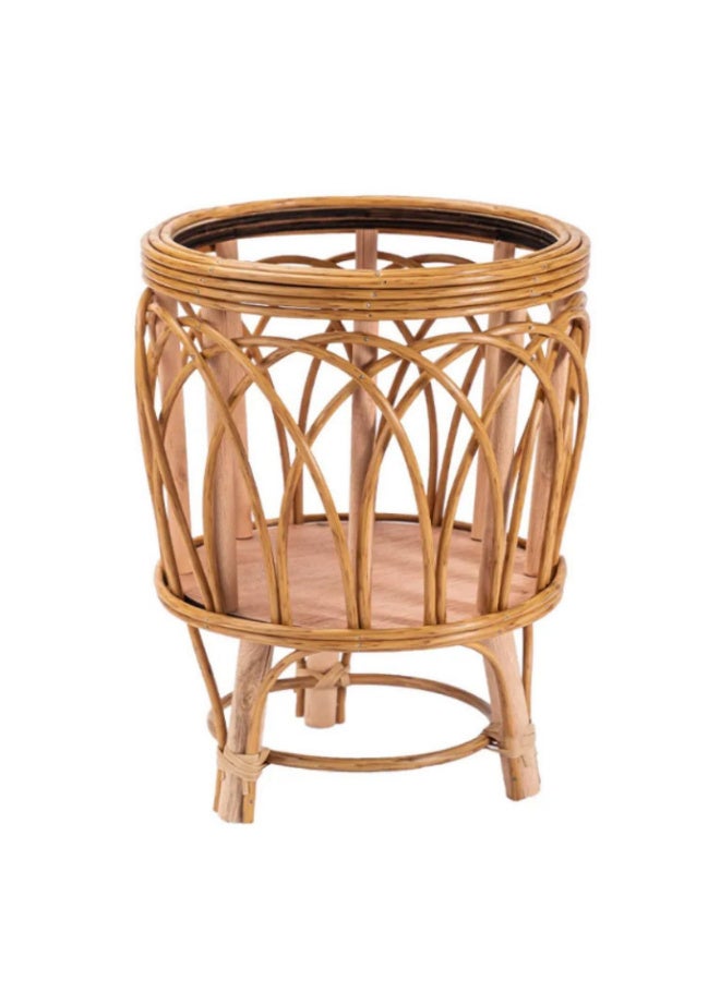 1pcs Vine Woven Flower Pot Rack Woven Planter Pot Basket High Foot Flower Rack Plant Pots Weaving Storage Basket Flowerpots Container - Image 2