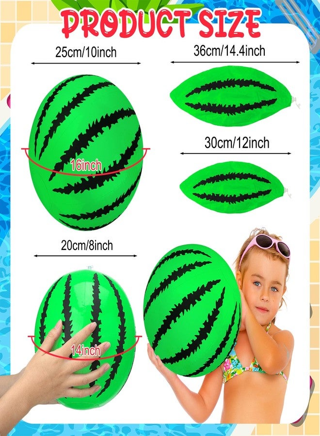 Guiqulai [ 10''+8'' ] 24 Pcs Watermelon Beach Balls Bulk,Mini Beach Balls Inflatable Beach Ball Watermelon Ball for Pool Party Decorations Birthday Party Favors - Image 2