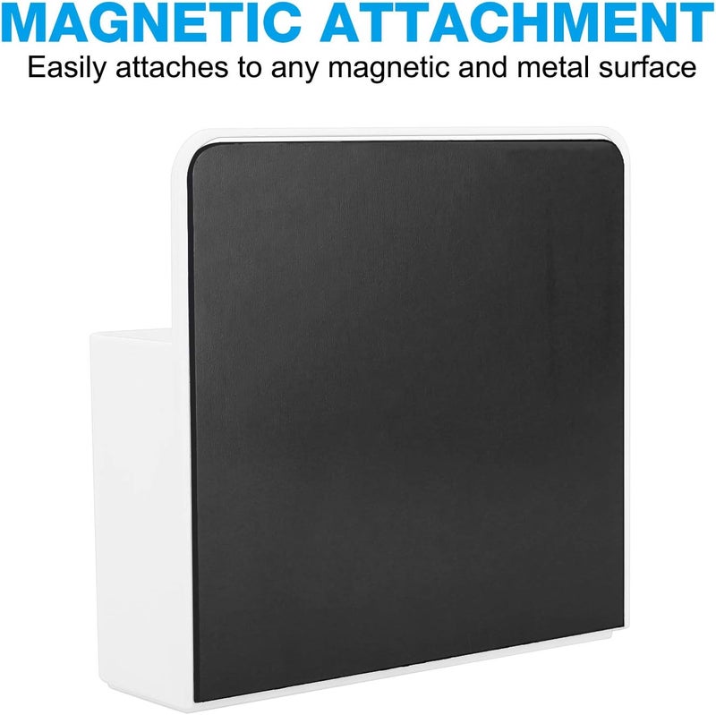 MoKo Pack of 2 Magnetic Dry Erase Marker Holder, Pen Pencil Holder Storage Organizer for Whiteboard, Refrigerator and Other Magnetic Surfaces, White - Image 4