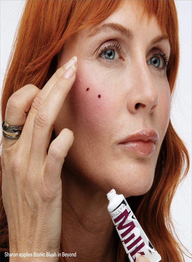 ميلك ميكب أحمر خدود ميلك ميك أب بيونيك، لون بيوند (توت البرقوق) - 0.28 أونصة سائلة - أحمر خدود سائل مرطب - قابل للتكثيف والدمج - يرطب البشرة ويحسن مظهرها - نباتي، لم يُختبر على الحيوانات - Image 5