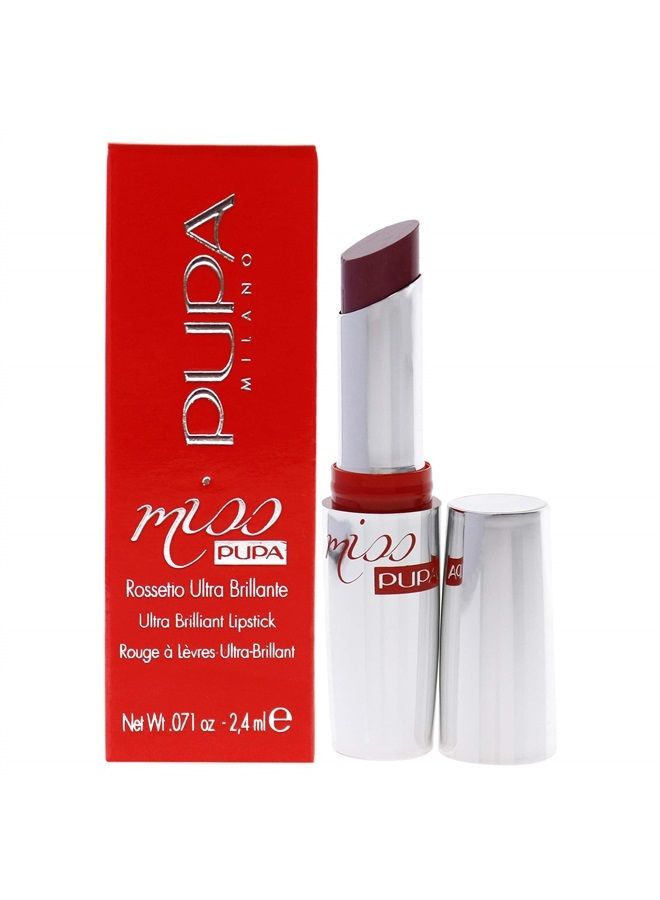 PUPA Milano Miss Milano Lipstick - Creamy, Ultra Pigmented Lip Color - Nourishing Formula - Crystal-Effect Lipstick - Ultimate Boost Of Volume And Hydration - 206 Infinitive MaUVe - 0.071 OZ - Image 1