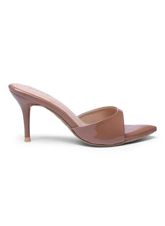 Gnist Tan High Heel Stiletto Sandals