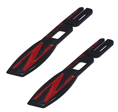 Aimoll 2pcs Corvette C6 Z06 Chevy Emblems3D Badges 505 Hp Fender Replacement for 20062013 Chevrolet Corvette C6 Glossy Black red - Image 1