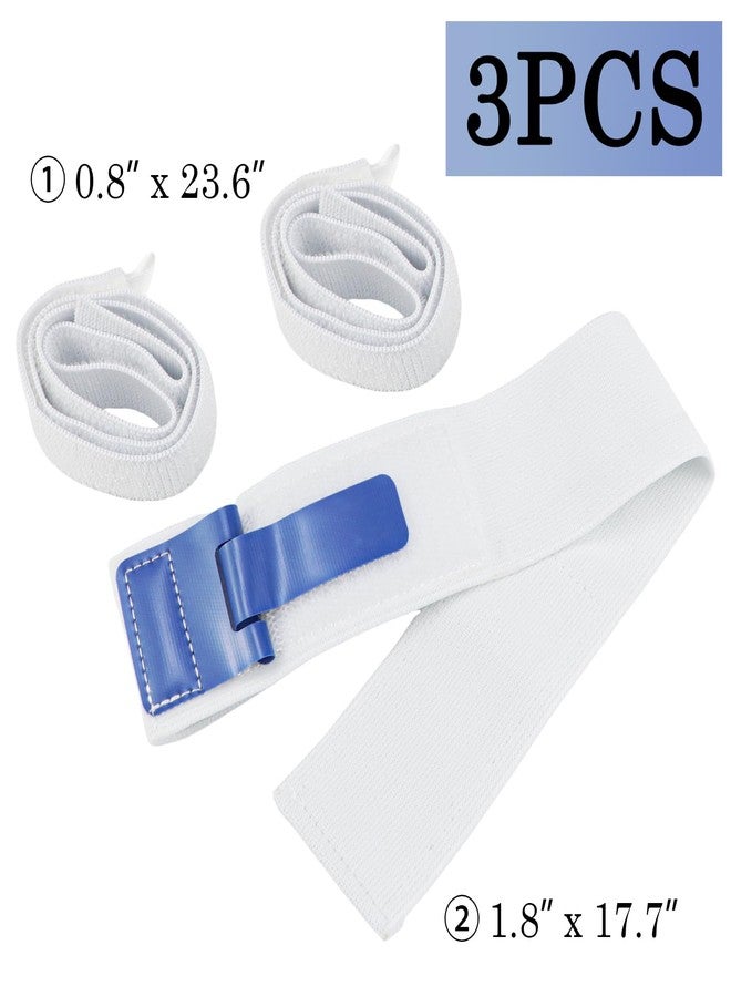 DOERDO DD 3PCS Catheter Leg Bag Straps - Breathable Urinary Drainage Support Holder for Foley Catheter Adjustable Anti-Slide Fabric Sleeves for Elderly Adults (White) - Image 2