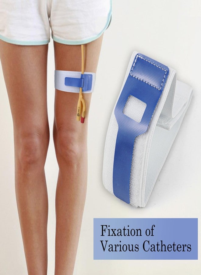 DOERDO DD 3PCS Catheter Leg Bag Straps - Breathable Urinary Drainage Support Holder for Foley Catheter Adjustable Anti-Slide Fabric Sleeves for Elderly Adults (White) - Image 5