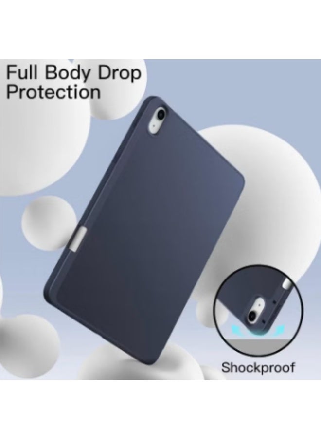 RTZ Case for iPad Air 11-Inch M2 (2024), iPad Air 5/4 (2022/2020 5th/4th 10.9-Inch) Built-in Pencil Holder Flexible Back Cover, Trifold Stand, Auto Sleep Wake Rebound Series Blue - Image 4