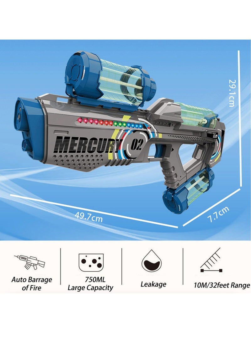 Electric Water Gun Auto Suction Water Guns for Adults&Kids Squirt Guns 39 Ft Range Battery Powered Squirt Gun Automatic Water Blaster Pool Beach Outdoor Party Toys for Kids（750ml） - Image 2