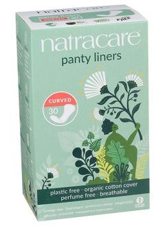 NATRACARE Natracare Natural Organic Curved Panty Liners, with Certified Organic Cotton, Ecologically Certified Cellulose Pulp and Plant Starch (1 Pack, 30 Liners Total)  - Image 2