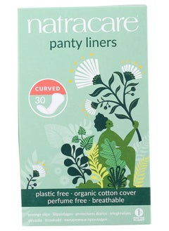 NATRACARE Natracare Natural Organic Curved Panty Liners, with Certified Organic Cotton, Ecologically Certified Cellulose Pulp and Plant Starch (1 Pack, 30 Liners Total)  - Image 3