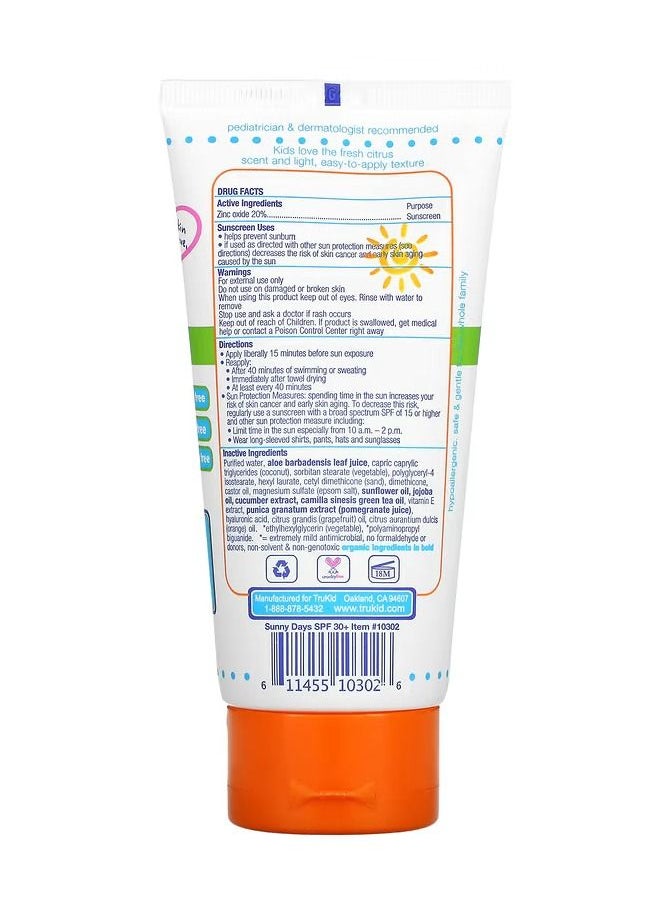TruKid - Sunny Days Daily SPF 30 Safe Sunscreen Lotion Mineral Based Safe for Face and Body - Image 1