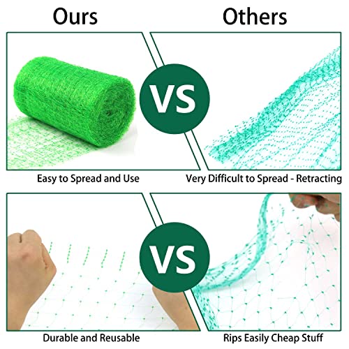 UWIOFF Garden Netting, 7 x 100 FT Bird Netting for Garden Protection, Green Deer Netting for Plants Fruit Trees Vegetables from Birds, Squirrels, Other Animals - Image 4