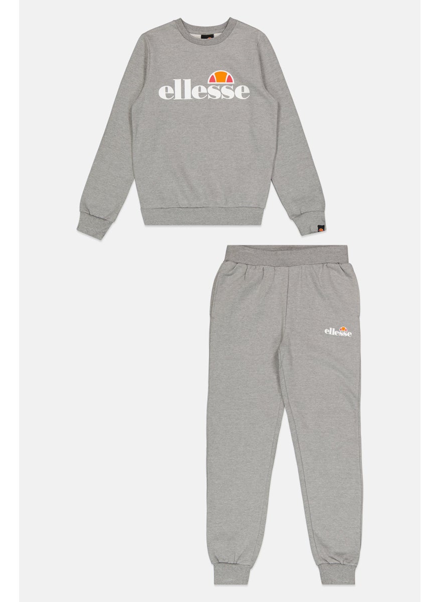 Ellesse - Kids Boy 2 Piece Long Sleeves Outdoor Sweatshirt And Pants Set, Grey - Image 1