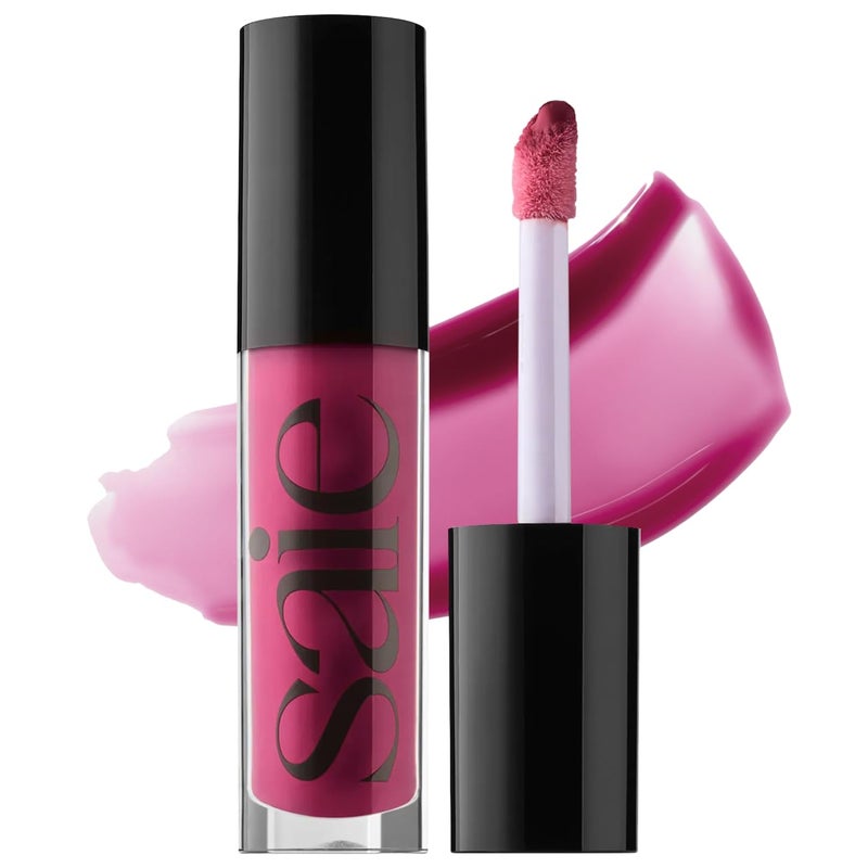 Saie Glossybounce Hydrating Lip Gloss and Tinted Lip Oil Hybrid with Hyaluronic Acid Jojoba Oil for NonSticky UltraShiny Plump Soft Lips Everyday Makeup Essential Dream 17 oz - Image 2