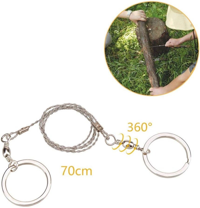 Ace Camp Stainless Steel Pocket Wire Saw, Compact Survival Hand Saw Tool, Portable Emergency Rope Handsaw Blade for Cutting Trees, Wood, Camping, Hiking, Outdoors - Image 2
