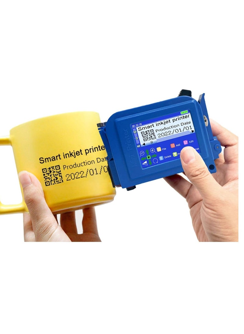Mini Inkjet Printer for All Materials PC11 Plus, 26 Languages and Quick-Drying Ink Cartridge, Portable Pocket Marking Device for Date Time Barcode Logo Qrcode Batch Number Image Icons - Image 1