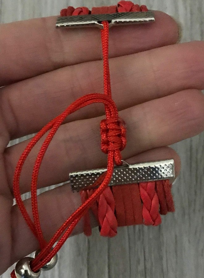 إنفينيتي كوليكشن سوار زوجة رجل الإطفاء - سوار جلدي قابل للتعديل باللونين الأحمر والأسود، مزين برموز الحب اللانهائي والقلوب، هدية مثالية لزوجة رجل الإطفاء تقديراً ودعماً أو في ذكرى زواجهما. - Image 3