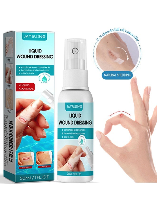 جايسوينغ بخاخ ضماد سائل مقاوم للماء - 30 مل جل شفاء سريع التجفيف للجروح - فيلم واقٍ قابل للتنفس للخدوش والإصابات الطفيفة - بخاخ ضماد سائل للجروح لإصلاح البشرة القابل للتنفس - Image 1
