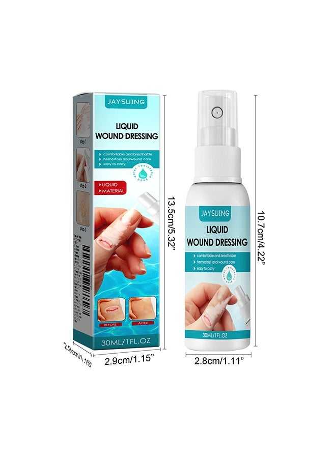 جايسوينغ بخاخ ضماد سائل مقاوم للماء - 30 مل جل شفاء سريع التجفيف للجروح - فيلم واقٍ قابل للتنفس للخدوش والإصابات الطفيفة - بخاخ ضماد سائل للجروح لإصلاح البشرة القابل للتنفس - Image 2