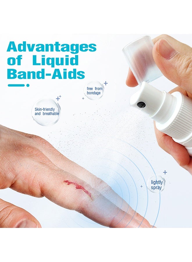 جايسوينغ بخاخ ضماد سائل مقاوم للماء - 30 مل جل شفاء سريع التجفيف للجروح - فيلم واقٍ قابل للتنفس للخدوش والإصابات الطفيفة - بخاخ ضماد سائل للجروح لإصلاح البشرة القابل للتنفس - Image 5