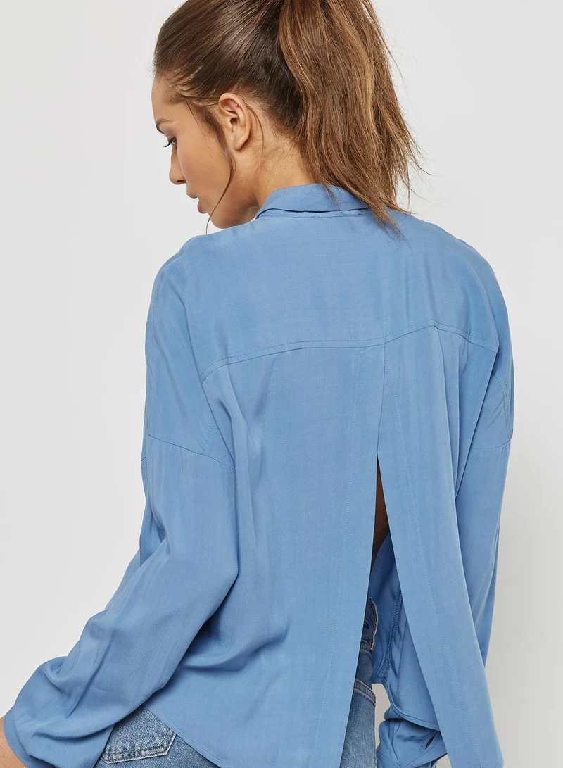 FOREVER 21 Back Slit Detail Shirt