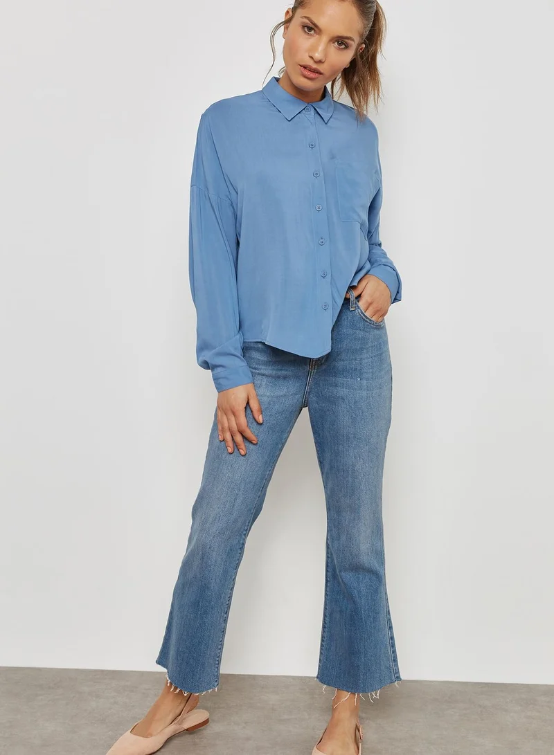 FOREVER 21 Back Slit Detail Shirt