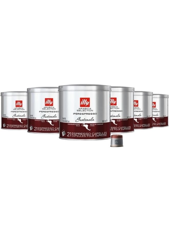 Illy illy Coffee, iperEspresso Capsule, Arabica Selections Guatemala Single Origin Espresso Pods, 100% Arabica Bean Premium Gourmet, Chocolate Notes, 21 Count (Pack of 6) - Image 1