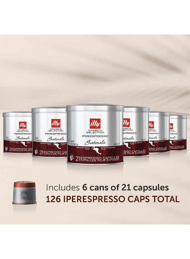 Illy illy Coffee, iperEspresso Capsule, Arabica Selections Guatemala Single Origin Espresso Pods, 100% Arabica Bean Premium Gourmet, Chocolate Notes, 21 Count (Pack of 6) - Image 2