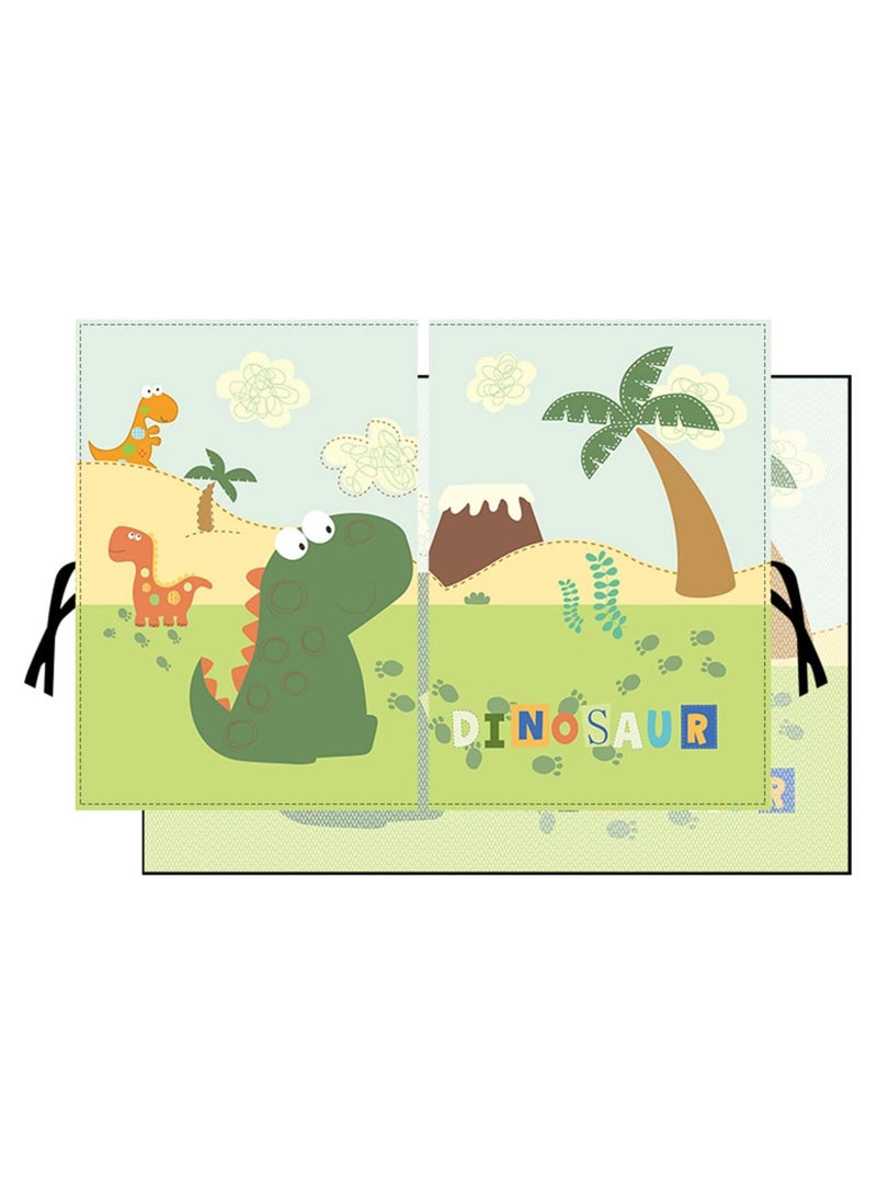 عام ستائر نوافذ السيارة للأطفال والرضع، مجموعة من قطعتين، ستارة شمسية مغناطيسية ذات طبقتين، خيارات للظل الكامل والجزئي، ستائر نوافذ السيارة بتصميم ديناصور لطيف لحماية من الحرارة/الأشعة فوق البنفسجية - Image 1