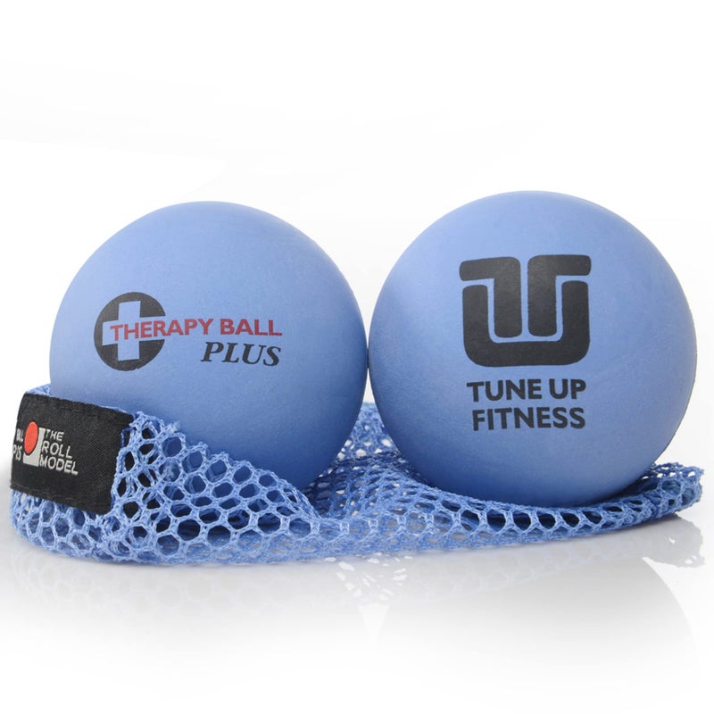 Tune Up Fitness Tune Up Fitness Therapy Ball PLUS Pair in Tote Lacrosse Ball Upgrade Massage Therapy Balls for Myofascial Release Neck Lower Back Pain Sciatica Shoulder Tension Relief Physical Therapy
