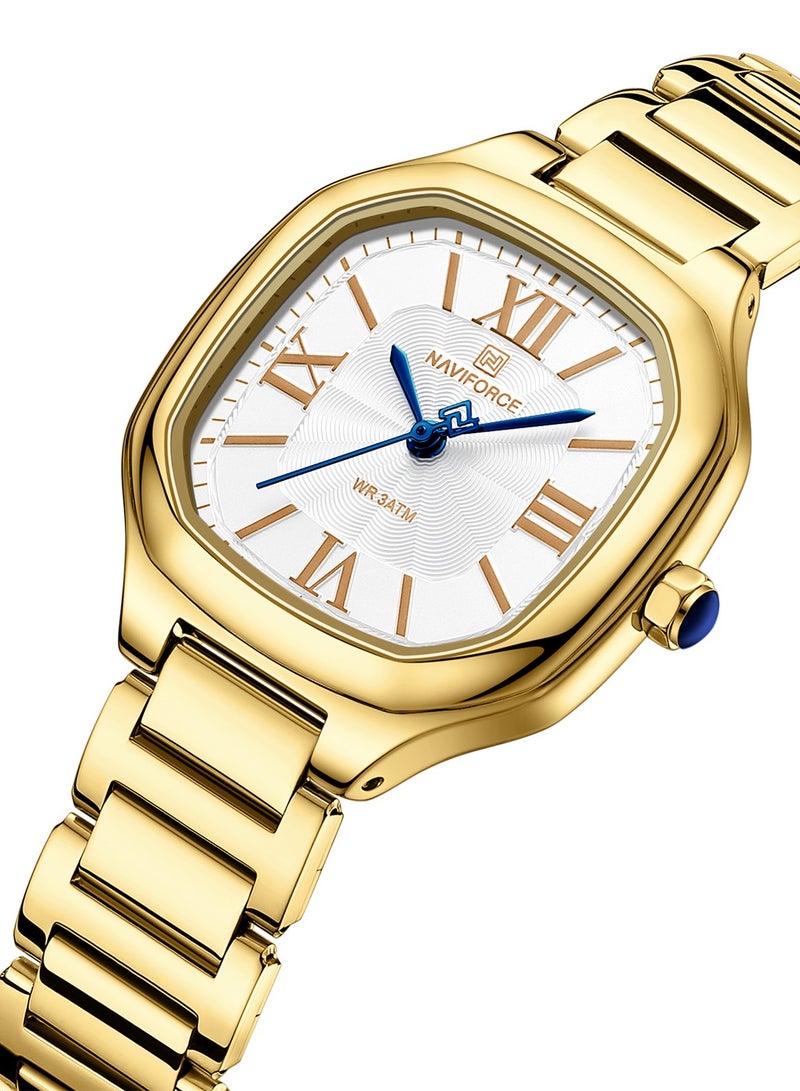 NAVIFORCE New Design Stainless Steel Analog Wrist Watch For Women NF5042 G/W/G - Image 2