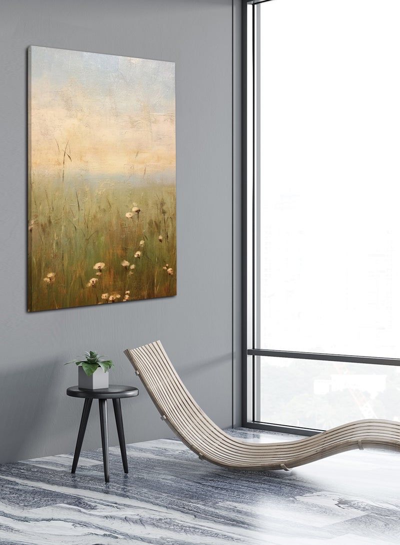 LOWHA Canvas Wall Art Stretched Over Wooden Frame with Flowers Field Painting - Image 2