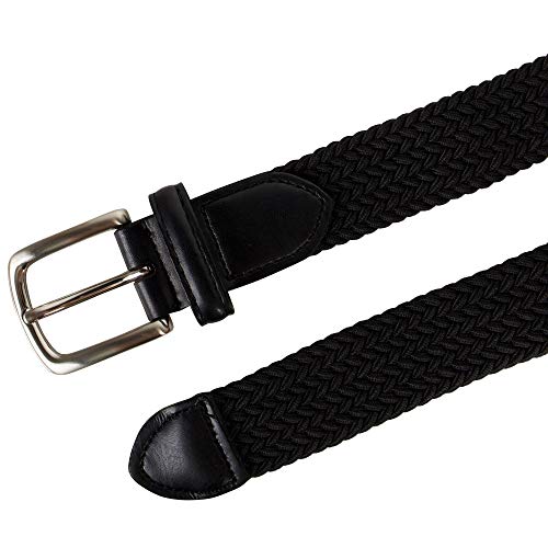 Dockers Big Boys' Braided Elastic-Web Stretch Belt, Black, Medium - Image 4