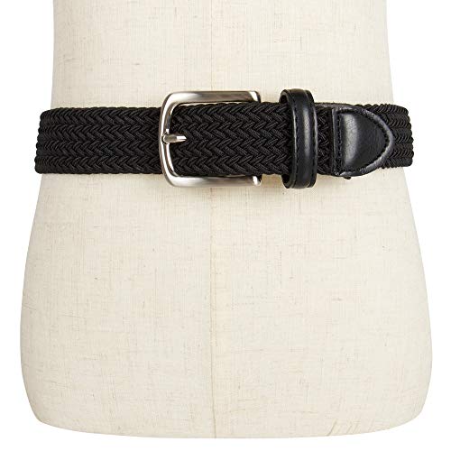 Dockers Big Boys' Braided Elastic-Web Stretch Belt, Black, Medium - Image 5