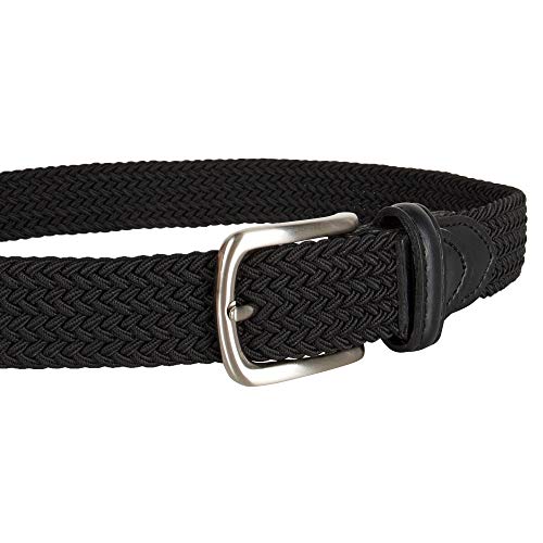 Dockers Big Boys' Braided Elastic-Web Stretch Belt, Black, Medium - Image 3