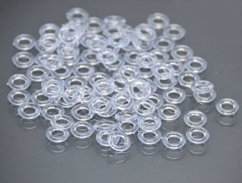 FAPBADRI Plastic Transparent Roman Rings Used in Blinds - 100 Pieces - Image 1