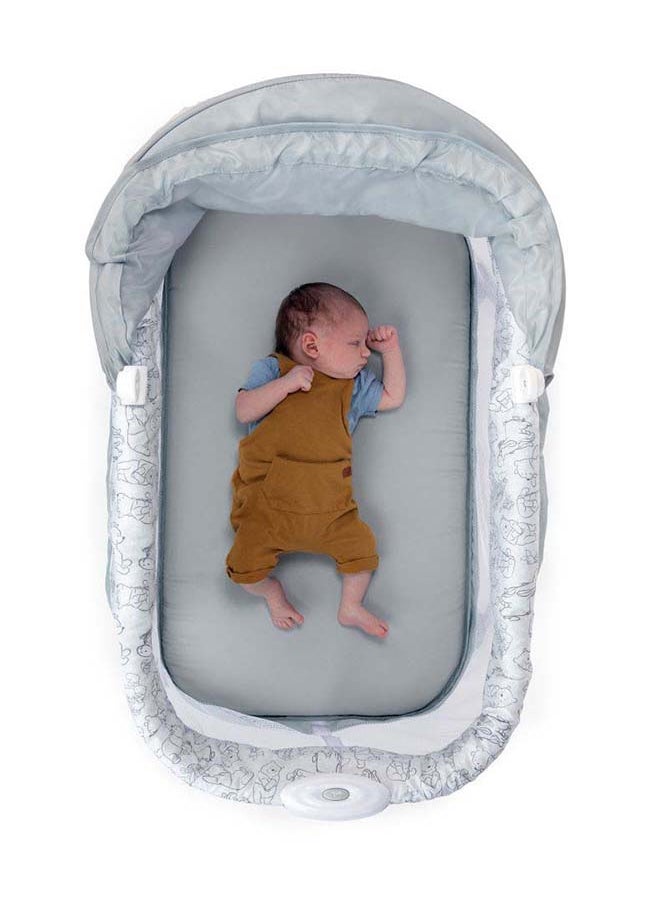 Bright Starts Winnie the Pooh Slumber Party Soothing Bassinet – Portable with Soothing Vibrations, Gender-Neutral Design, for Newborns  - Image 3